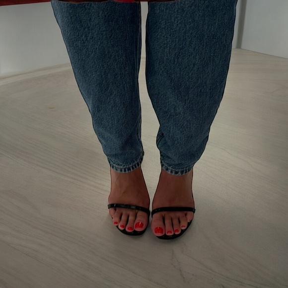 Saint Laurent Minimal Amber Patent Leather 38 Heels - Picture 2 of 7